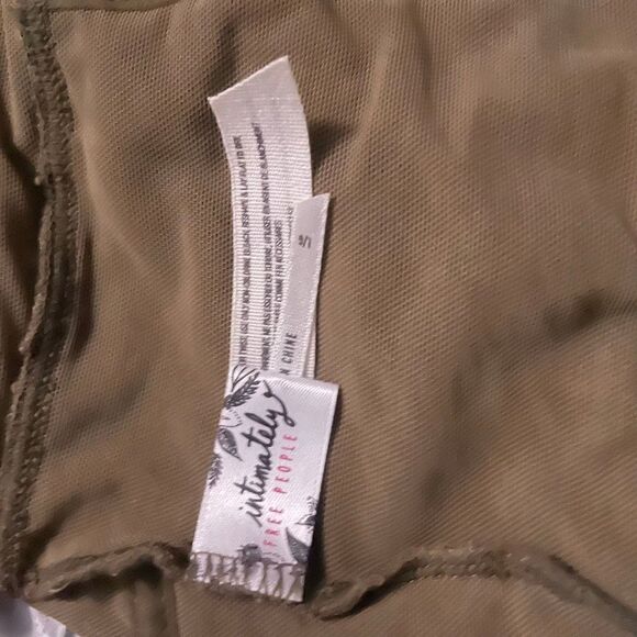 Free People Large Forest Green Bralette Floral Lace - Picture 5 of 5